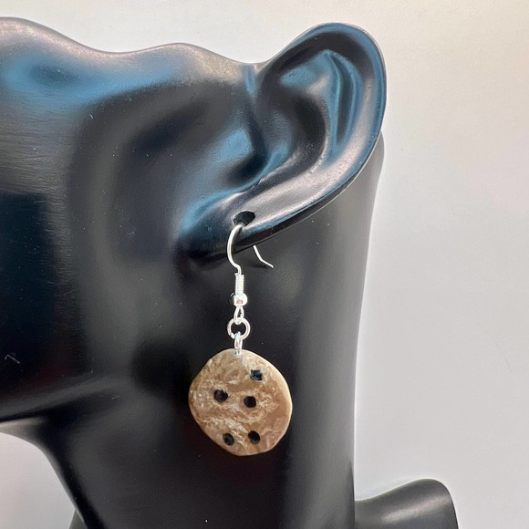 Chocolate Chip Cookie Earrings - Cafe Earrings - Food Earrings - Baker Earrings - Picture 10 of 10